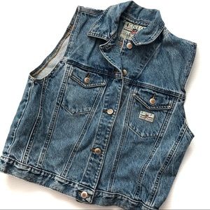 80s jean vest